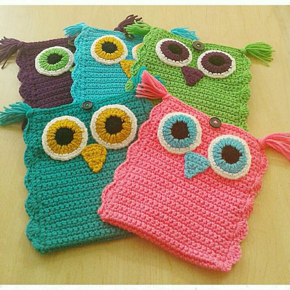 Crochet Owl Tablet Cover